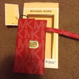 Red Michael Kors iPhone case authentic
